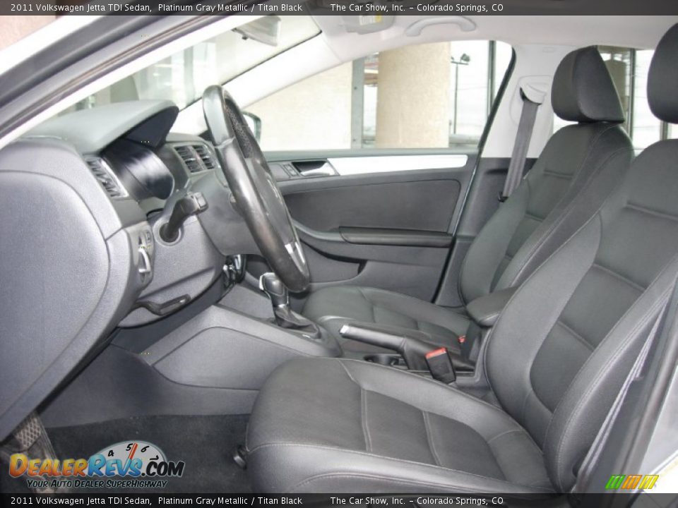 2011 Volkswagen Jetta TDI Sedan Platinum Gray Metallic / Titan Black Photo #10