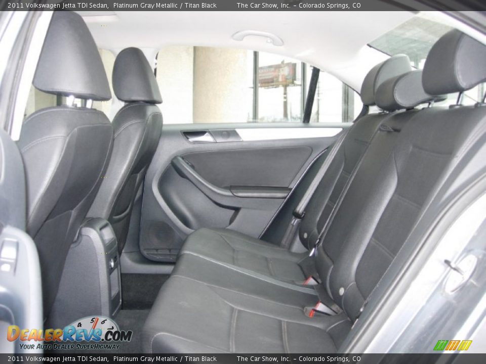 2011 Volkswagen Jetta TDI Sedan Platinum Gray Metallic / Titan Black Photo #11