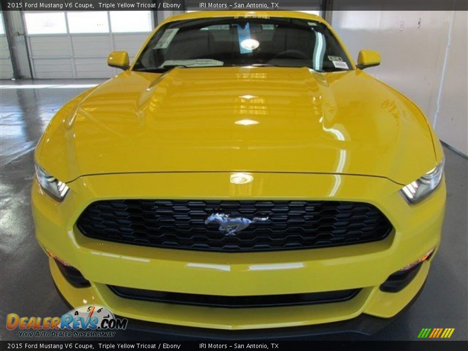 2015 Ford Mustang V6 Coupe Triple Yellow Tricoat / Ebony Photo #2