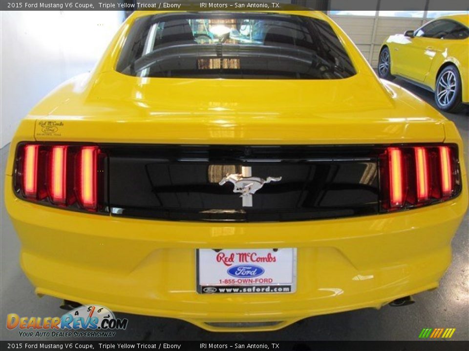 2015 Ford Mustang V6 Coupe Triple Yellow Tricoat / Ebony Photo #5
