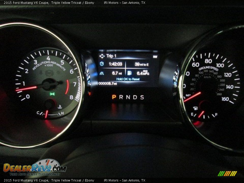 2015 Ford Mustang V6 Coupe Triple Yellow Tricoat / Ebony Photo #18