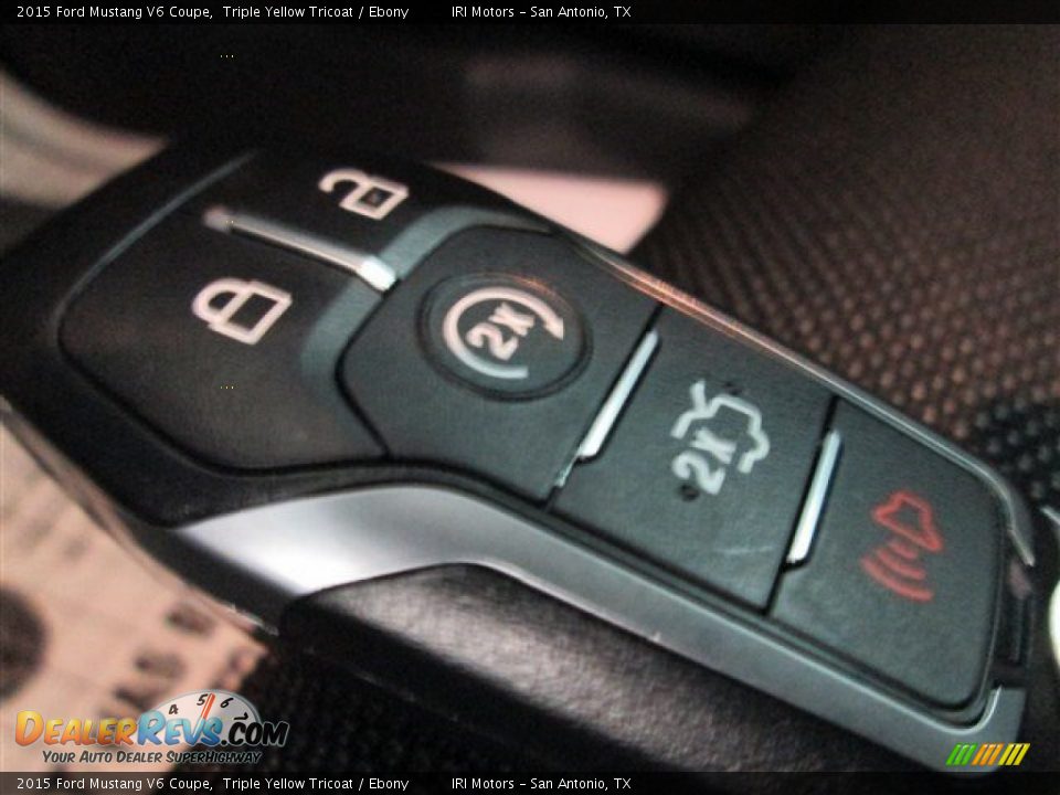 2015 Ford Mustang V6 Coupe Triple Yellow Tricoat / Ebony Photo #22