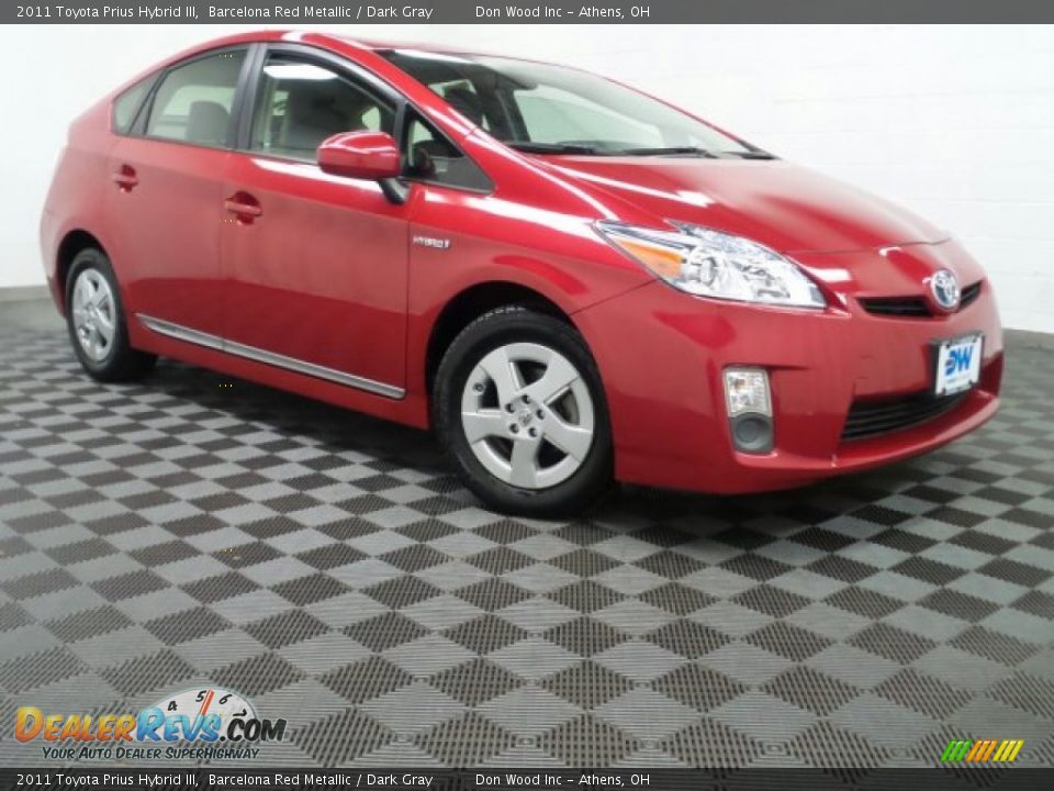 2011 Toyota Prius Hybrid III Barcelona Red Metallic / Dark Gray Photo #1