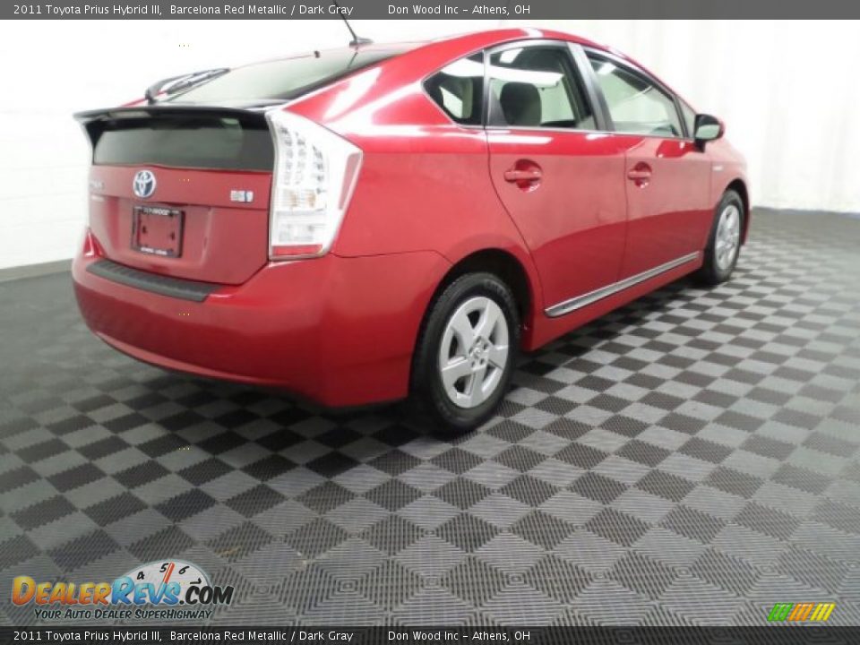 2011 Toyota Prius Hybrid III Barcelona Red Metallic / Dark Gray Photo #6