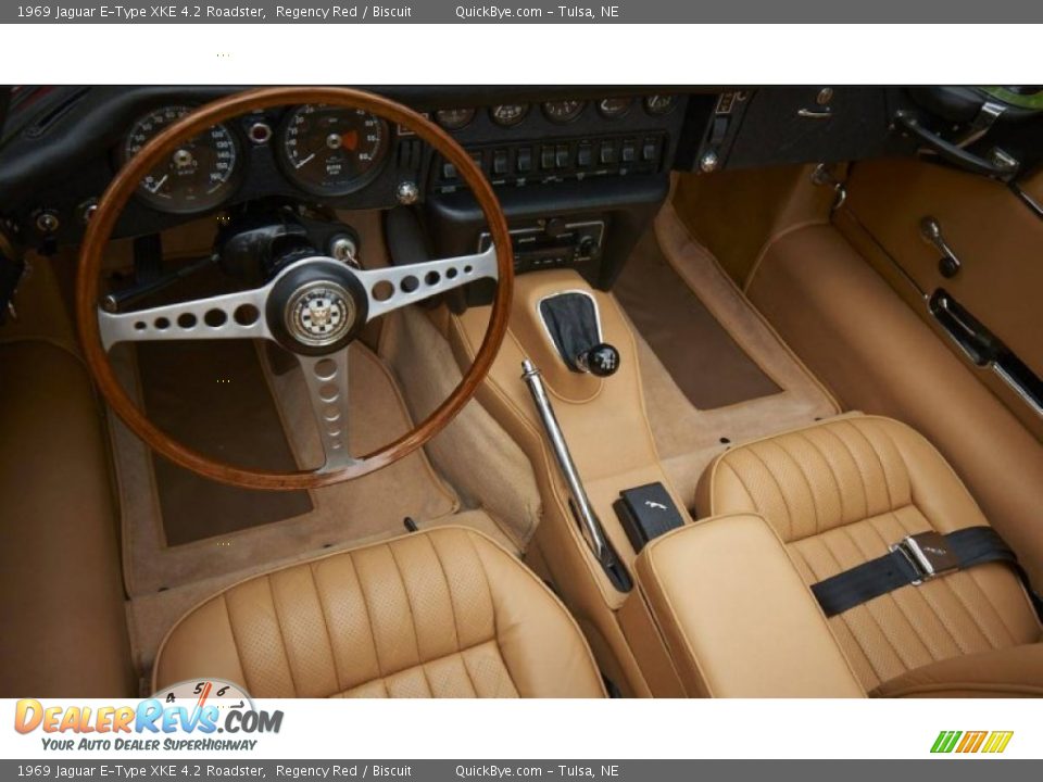 Biscuit Interior - 1969 Jaguar E-Type XKE 4.2 Roadster Photo #6