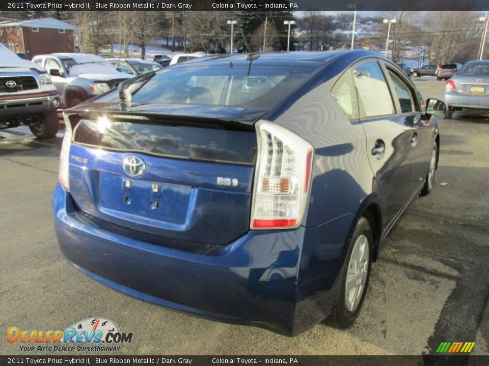 2011 Toyota Prius Hybrid II Blue Ribbon Metallic / Dark Gray Photo #6