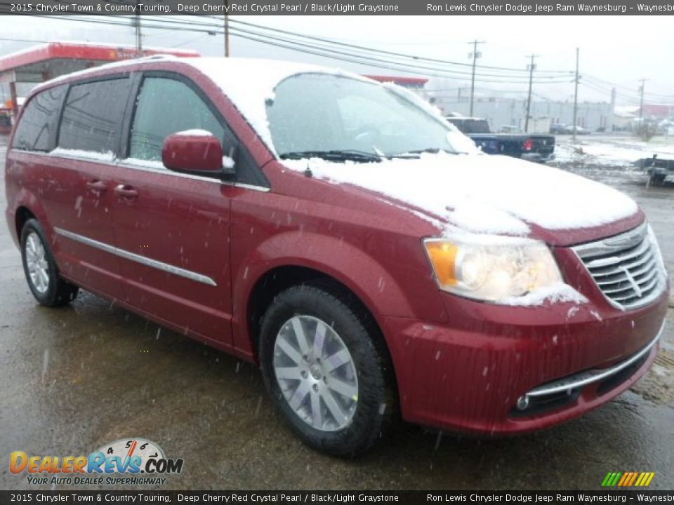 2015 Chrysler Town & Country Touring Deep Cherry Red Crystal Pearl / Black/Light Graystone Photo #7