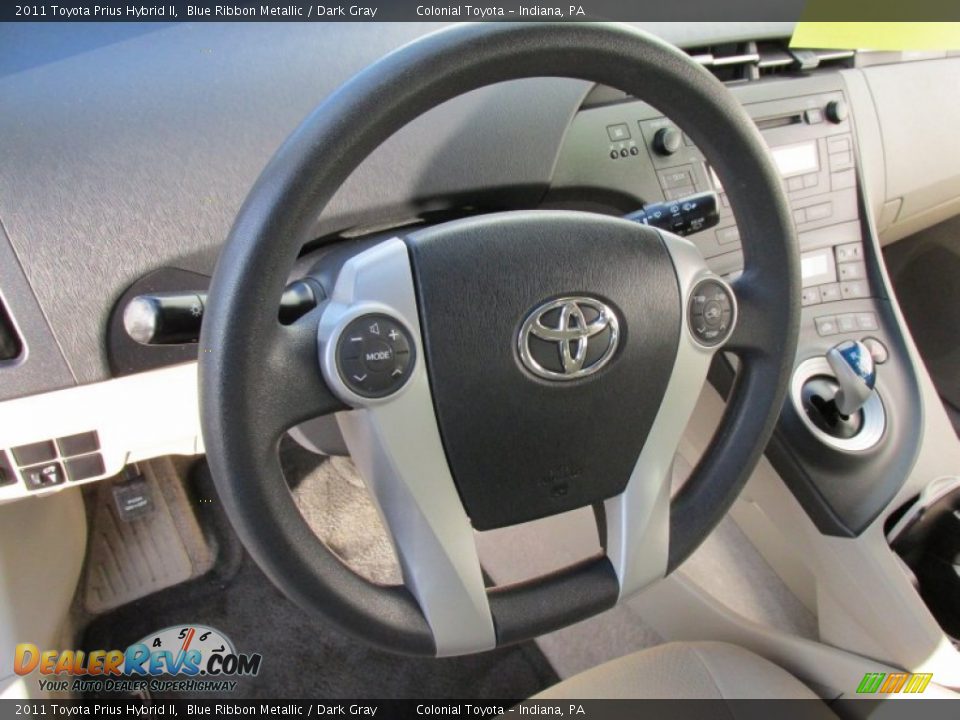 2011 Toyota Prius Hybrid II Blue Ribbon Metallic / Dark Gray Photo #15