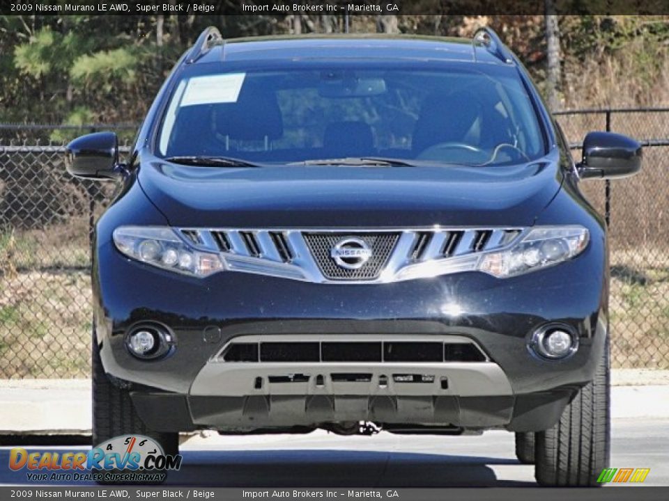 2009 Nissan Murano LE AWD Super Black / Beige Photo #6