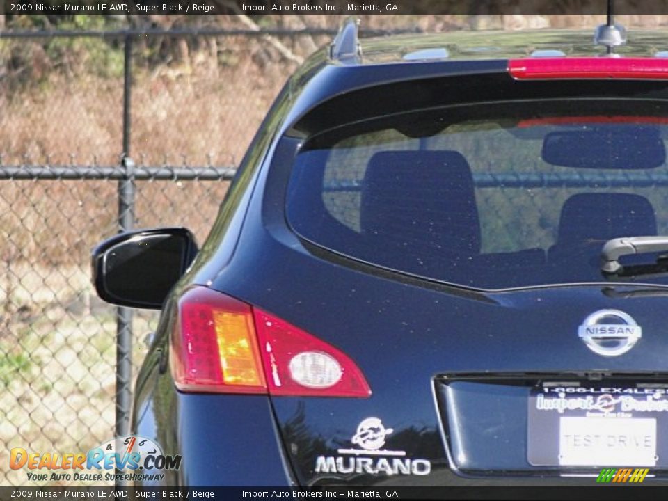 2009 Nissan Murano LE AWD Super Black / Beige Photo #30