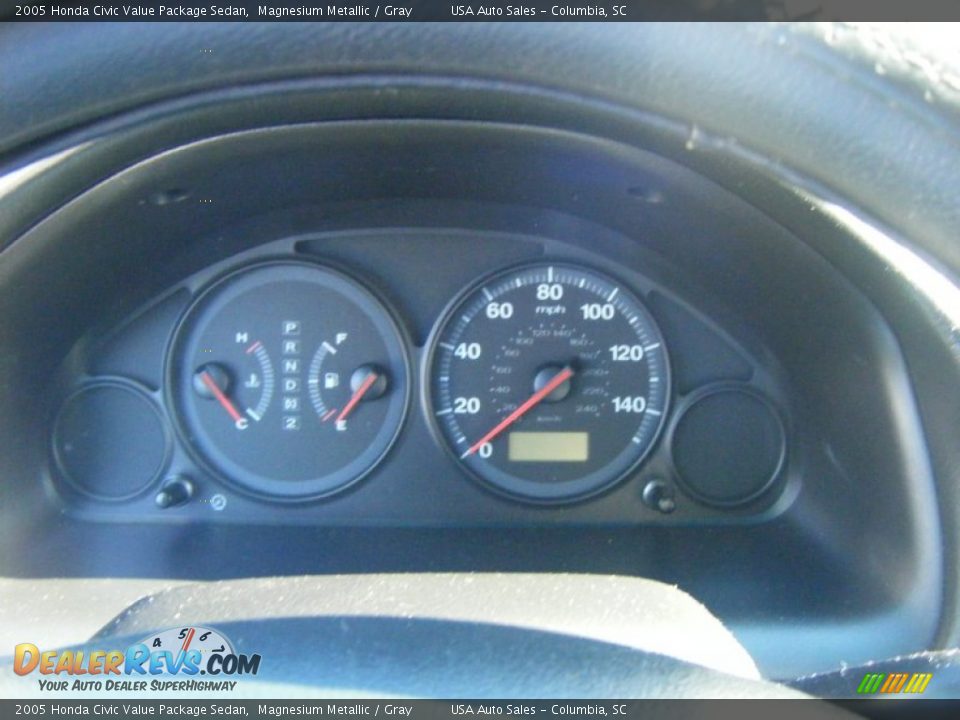 2005 Honda Civic Value Package Sedan Magnesium Metallic / Gray Photo #12
