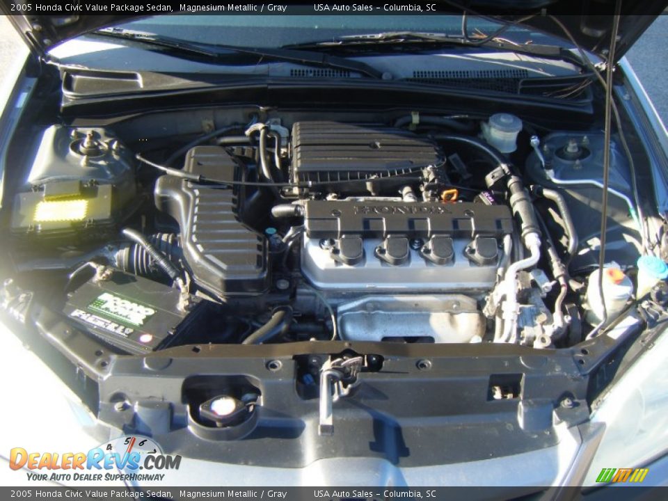 2005 Honda Civic Value Package Sedan Magnesium Metallic / Gray Photo #20