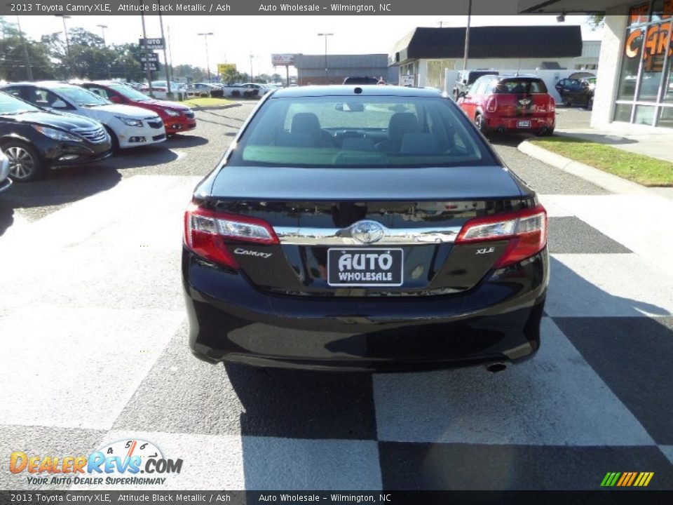 2013 Toyota Camry XLE Attitude Black Metallic / Ash Photo #4