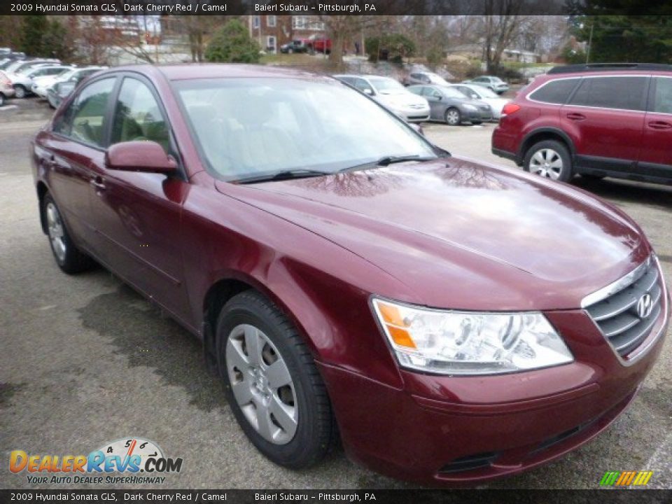 2009 Hyundai Sonata GLS Dark Cherry Red / Camel Photo #1
