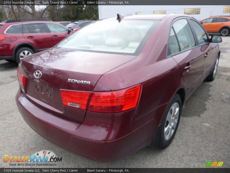2009 Hyundai Sonata GLS Dark Cherry Red / Camel Photo #2