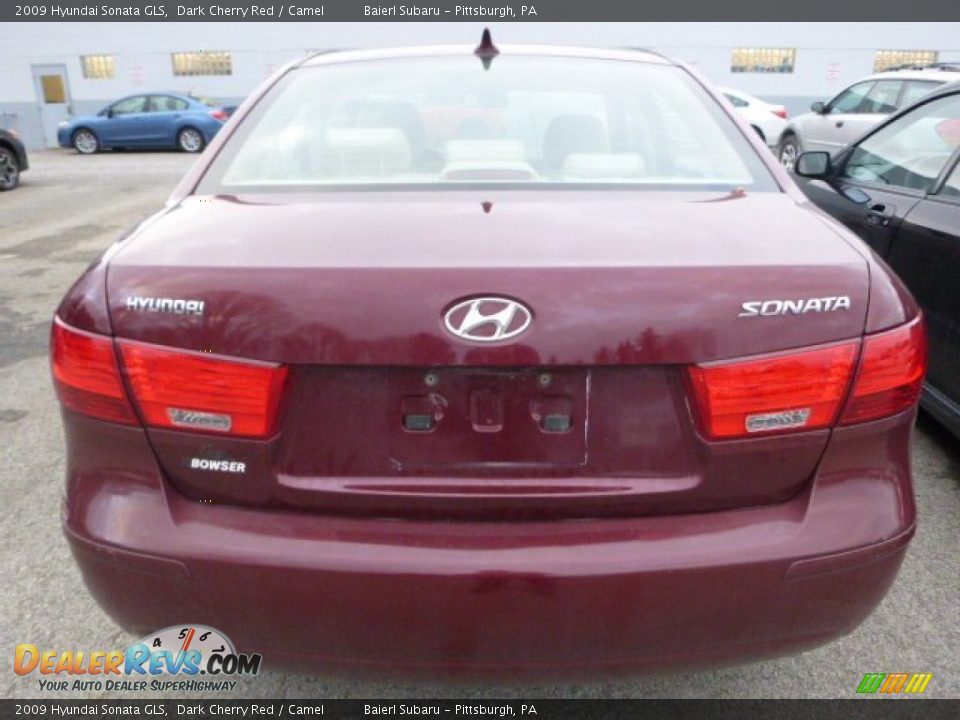 2009 Hyundai Sonata GLS Dark Cherry Red / Camel Photo #3
