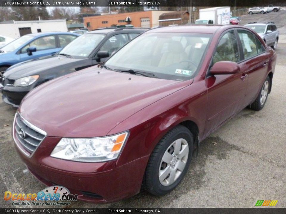 2009 Hyundai Sonata GLS Dark Cherry Red / Camel Photo #4