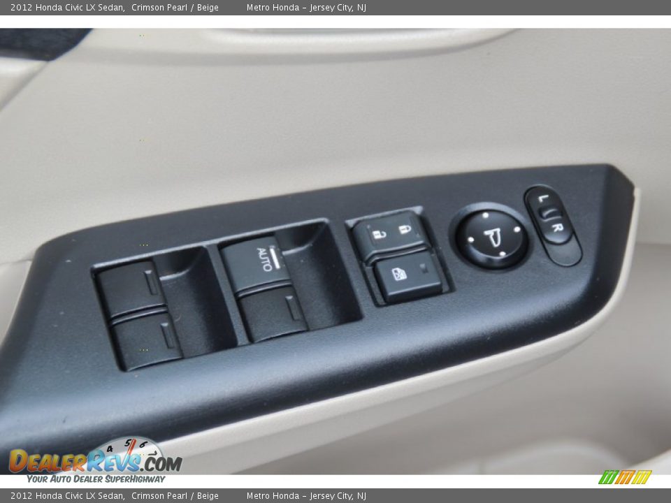 2012 Honda Civic LX Sedan Crimson Pearl / Beige Photo #10