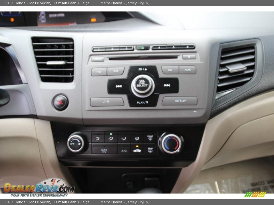 2012 Honda Civic LX Sedan Crimson Pearl / Beige Photo #14