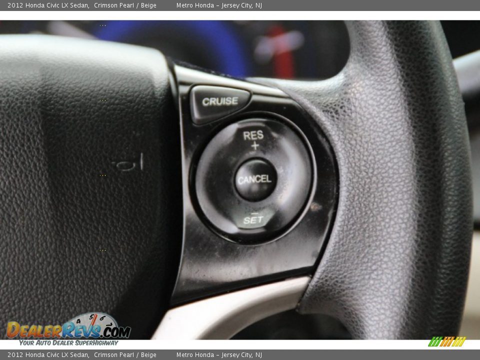2012 Honda Civic LX Sedan Crimson Pearl / Beige Photo #18