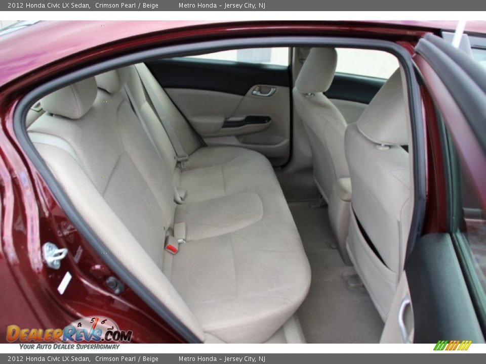2012 Honda Civic LX Sedan Crimson Pearl / Beige Photo #24