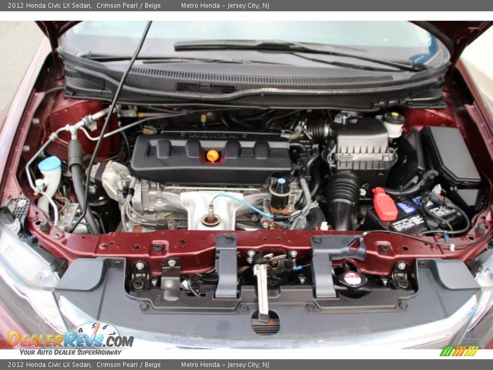 2012 Honda Civic LX Sedan Crimson Pearl / Beige Photo #28