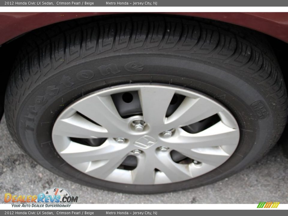 2012 Honda Civic LX Sedan Crimson Pearl / Beige Photo #31