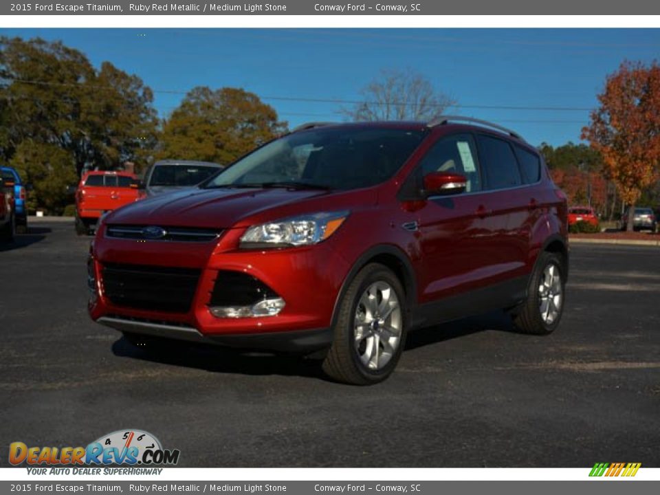 2015 Ford Escape Titanium Ruby Red Metallic / Medium Light Stone Photo #1