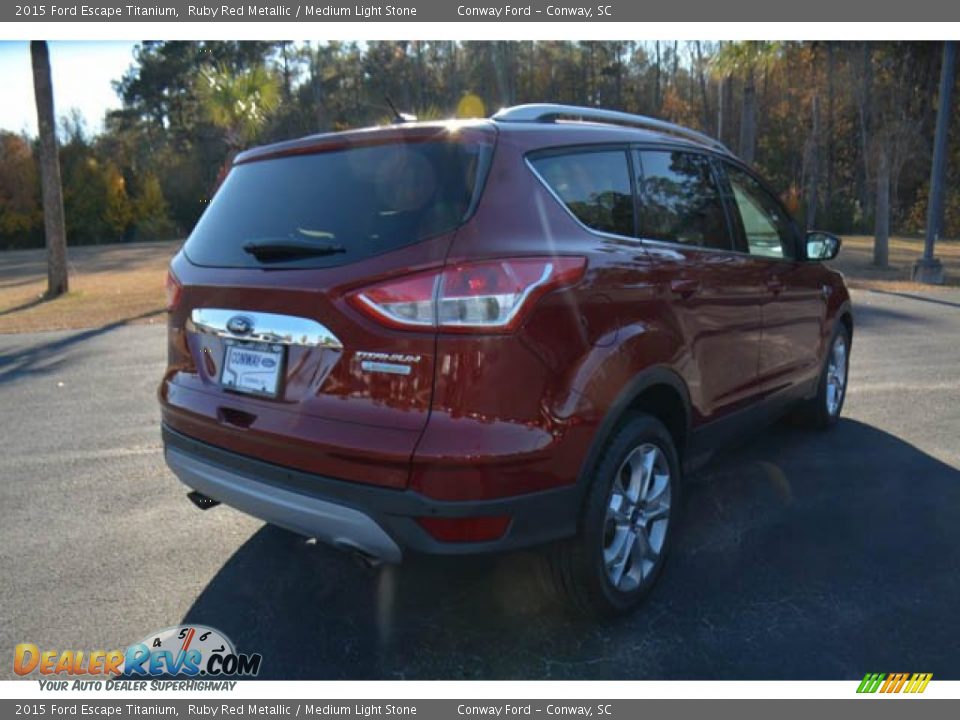 2015 Ford Escape Titanium Ruby Red Metallic / Medium Light Stone Photo #5