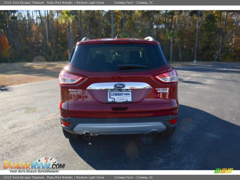 2015 Ford Escape Titanium Ruby Red Metallic / Medium Light Stone Photo #6