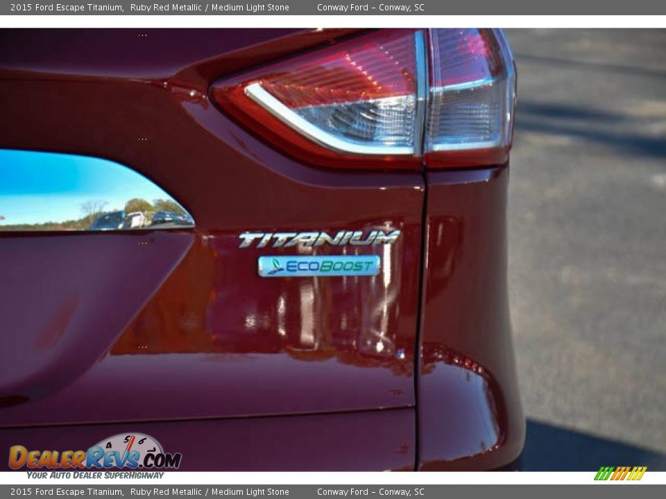 2015 Ford Escape Titanium Ruby Red Metallic / Medium Light Stone Photo #7