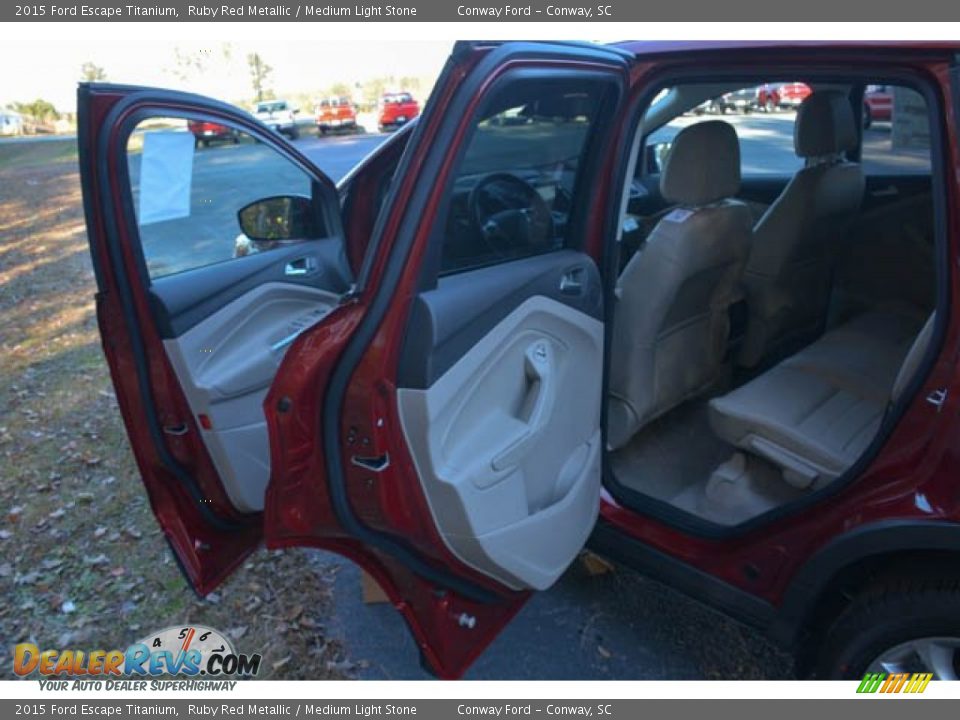 2015 Ford Escape Titanium Ruby Red Metallic / Medium Light Stone Photo #11