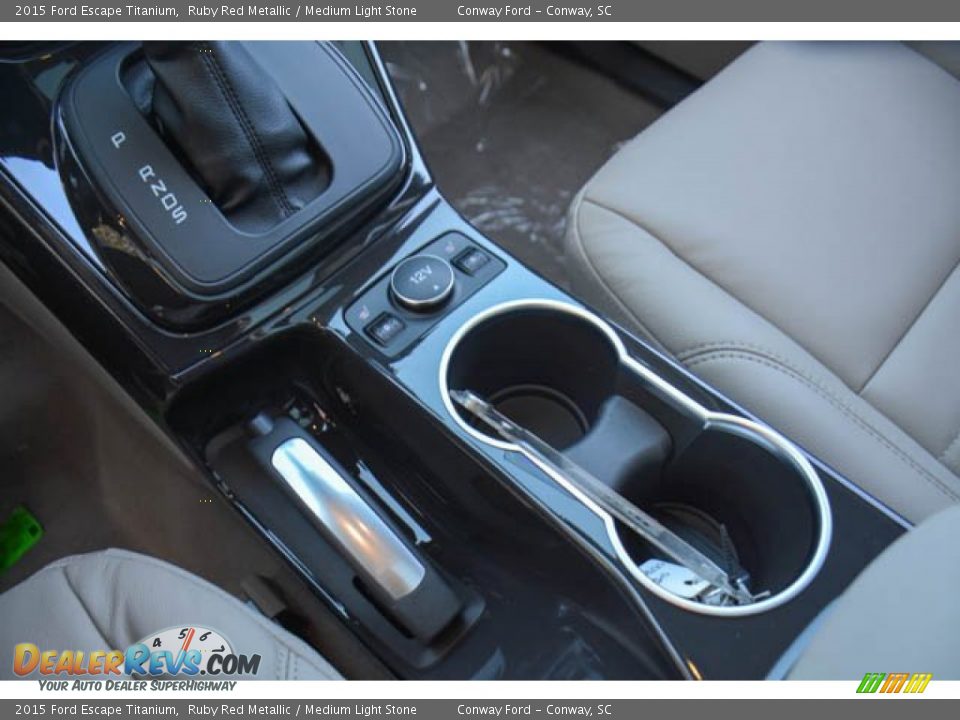 2015 Ford Escape Titanium Ruby Red Metallic / Medium Light Stone Photo #31