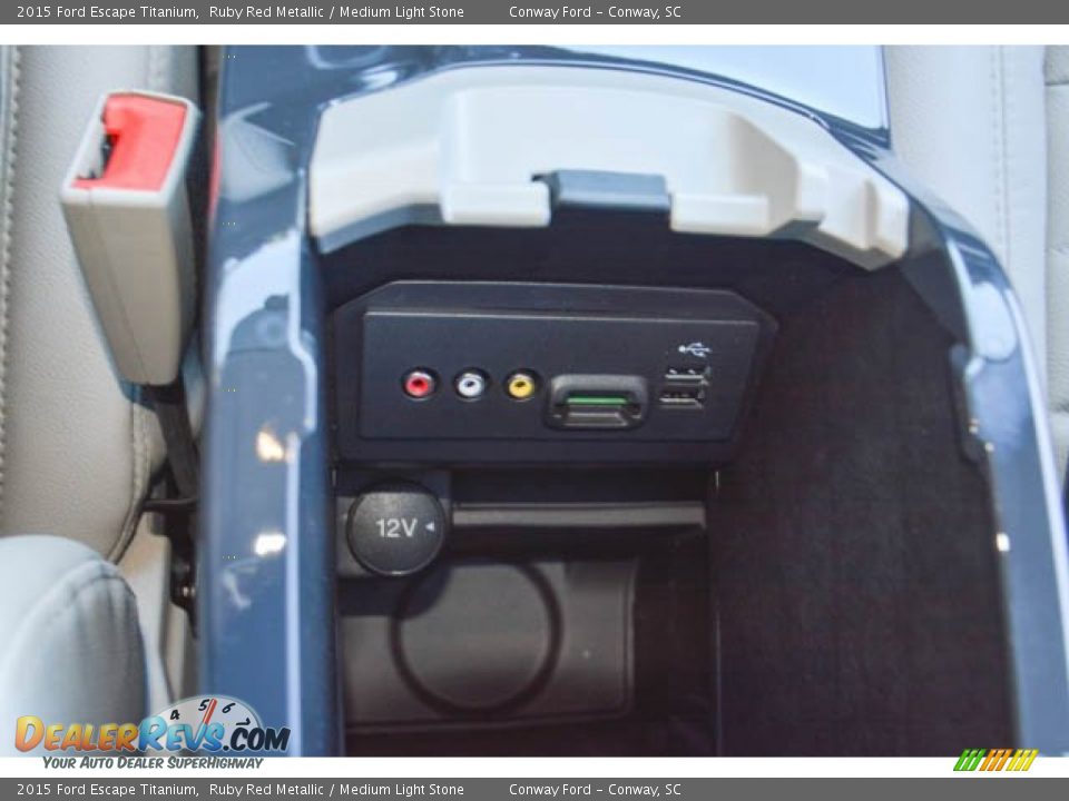 2015 Ford Escape Titanium Ruby Red Metallic / Medium Light Stone Photo #32
