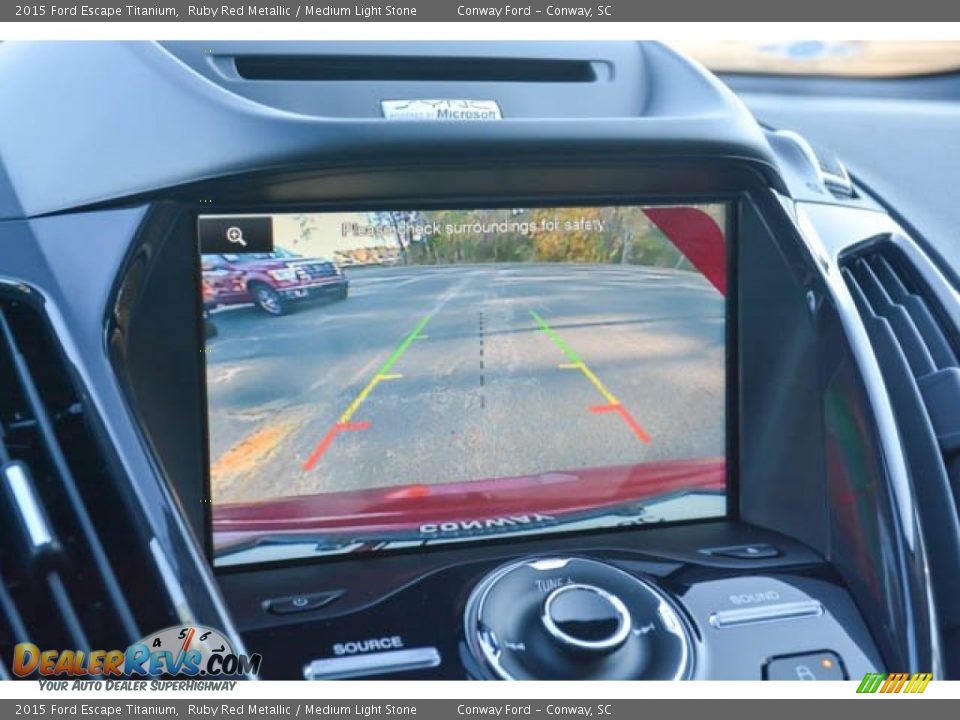 2015 Ford Escape Titanium Ruby Red Metallic / Medium Light Stone Photo #33