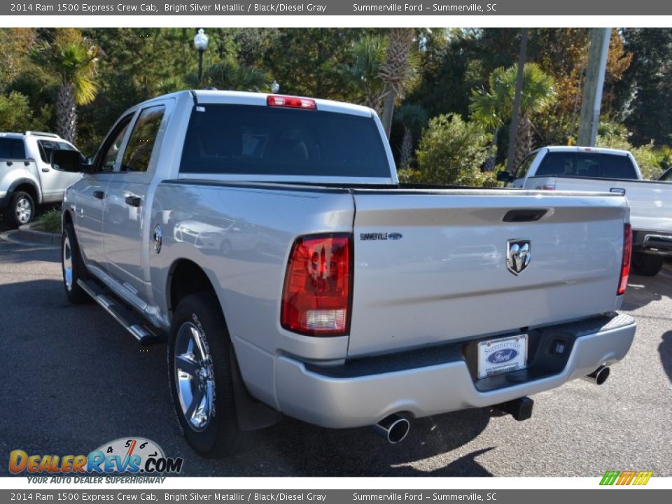 2014 Ram 1500 Express Crew Cab Bright Silver Metallic / Black/Diesel Gray Photo #5