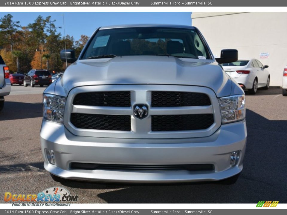2014 Ram 1500 Express Crew Cab Bright Silver Metallic / Black/Diesel Gray Photo #8