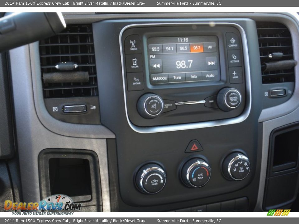 2014 Ram 1500 Express Crew Cab Bright Silver Metallic / Black/Diesel Gray Photo #23