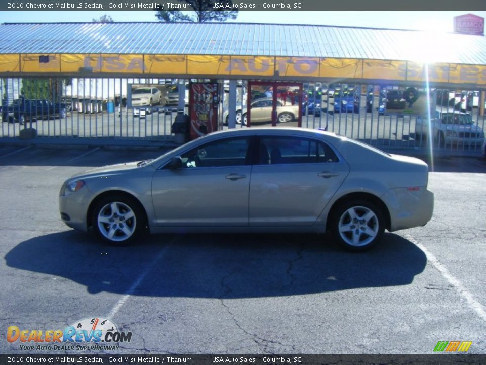 2010 Chevrolet Malibu LS Sedan Gold Mist Metallic / Titanium Photo #2