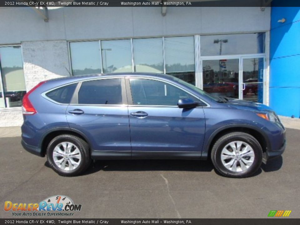 2012 Honda CR-V EX 4WD Twilight Blue Metallic / Gray Photo #2