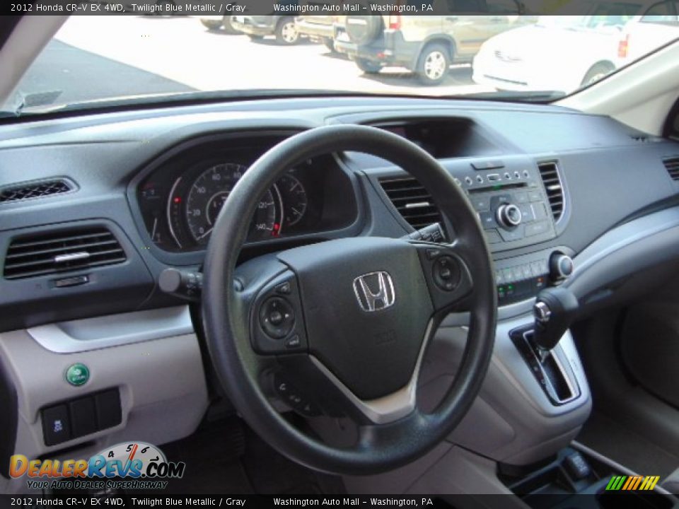 2012 Honda CR-V EX 4WD Twilight Blue Metallic / Gray Photo #13