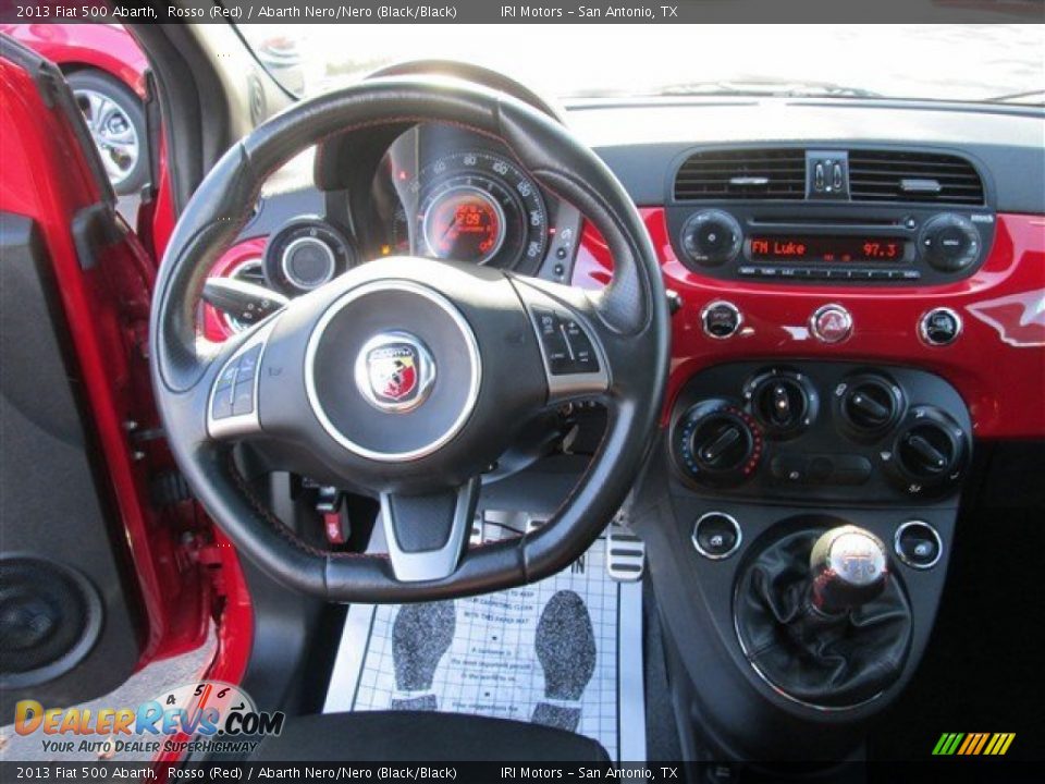 2013 Fiat 500 Abarth Rosso (Red) / Abarth Nero/Nero (Black/Black) Photo #9