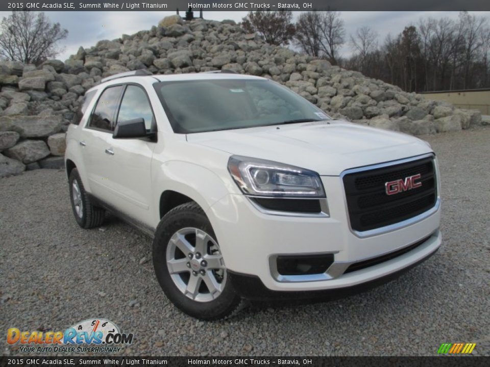 2015 GMC Acadia SLE Summit White / Light Titanium Photo #1