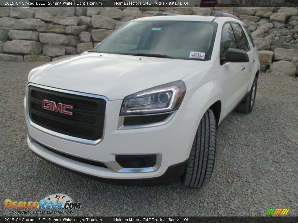 2015 GMC Acadia SLE Summit White / Light Titanium Photo #2