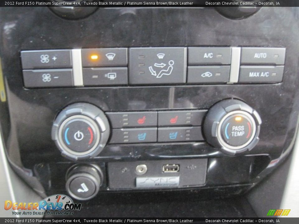 2012 Ford F150 Platinum SuperCrew 4x4 Tuxedo Black Metallic / Platinum Sienna Brown/Black Leather Photo #20