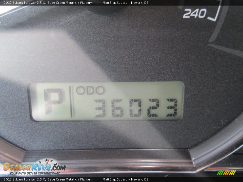 2012 Subaru Forester 2.5 X Sage Green Metallic / Platinum Photo #27