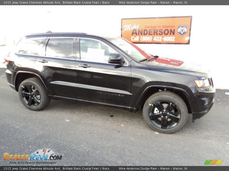 2015 Jeep Grand Cherokee Altitude 4x4 Brilliant Black Crystal Pearl / Black Photo #2