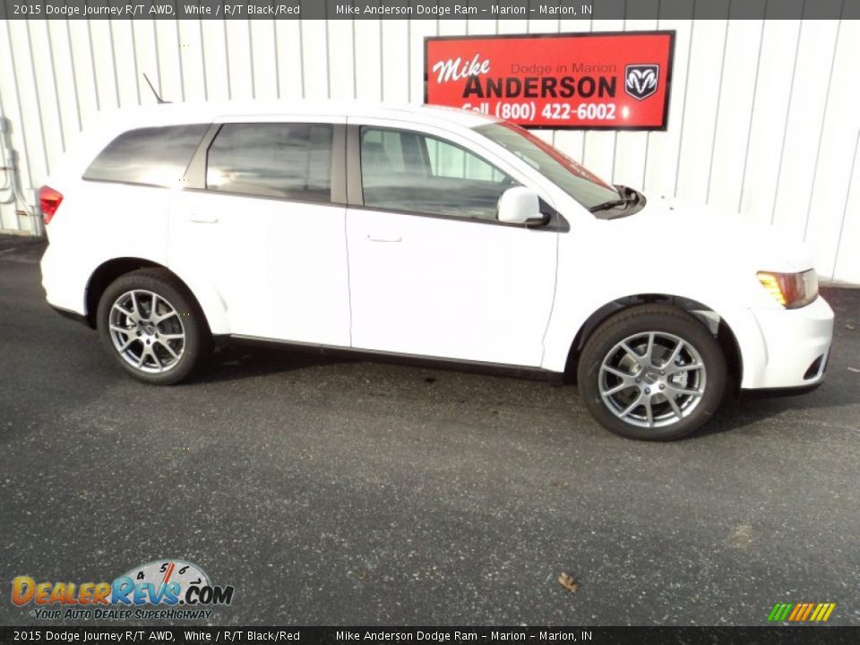 2015 Dodge Journey R/T AWD White / R/T Black/Red Photo #2