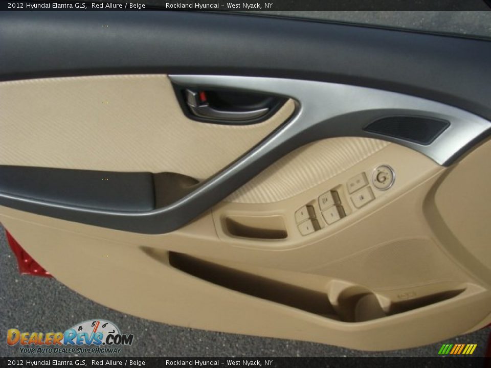2012 Hyundai Elantra GLS Red Allure / Beige Photo #7