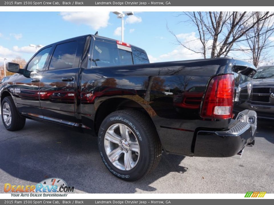 2015 Ram 1500 Sport Crew Cab Black / Black Photo #2